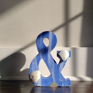 Wooden & with sea shells